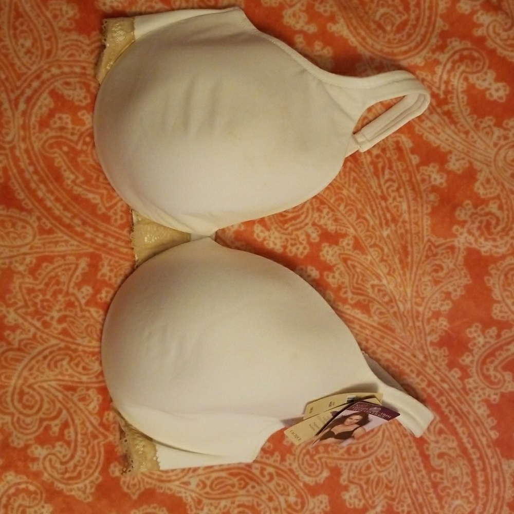 Cotton Lace-Trim Full Coverage Bra